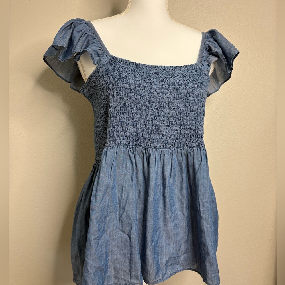 NWT Loft Ruffle Sleeve Top - Picture 2 of 7